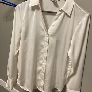 Satin white shirt